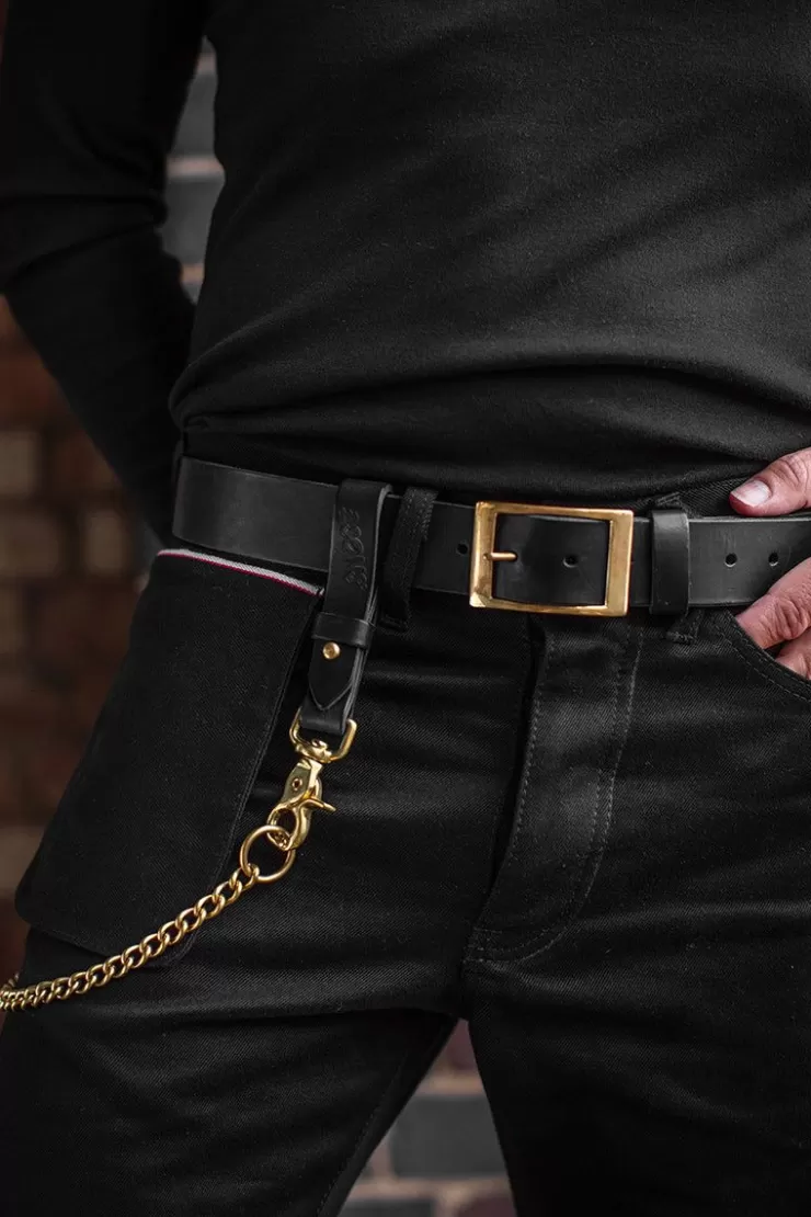 Shop Black Leather Belt Men Leather Goods