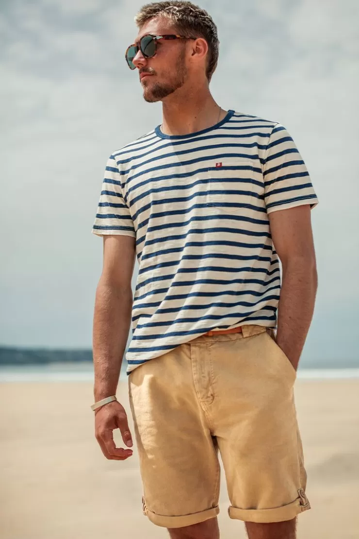 Cheap Breton Striped T Shirt Blue Men Tops