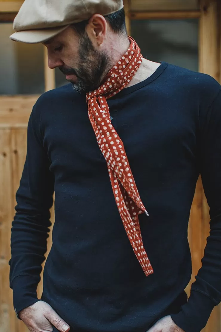 Hot Rust Dot Japanese Scarf Men Scarves