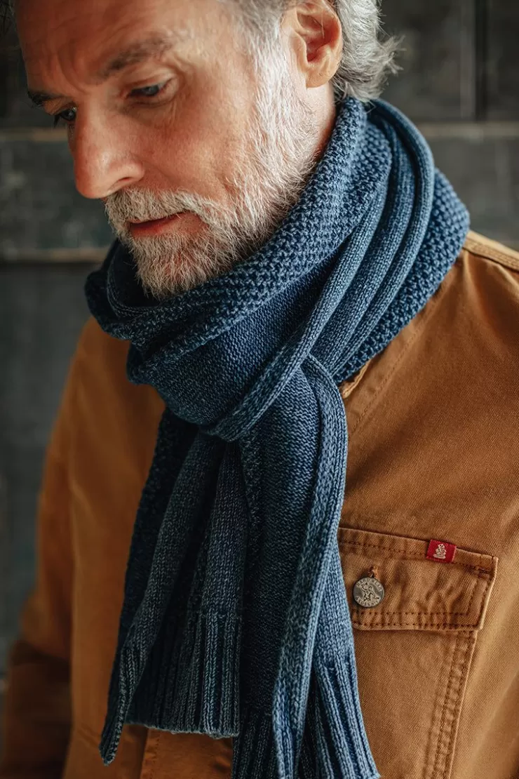 Clearance Vale Scarf Indigo Men Scarves